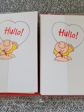 Vintage Ziggy Note Cards "Hullo", by Hallmark